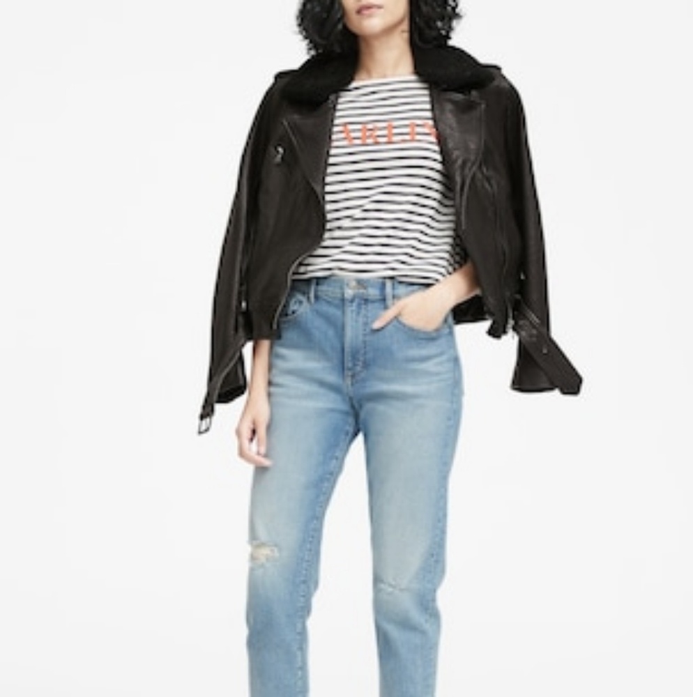 Banana Republic Slub Graphic Stripe T-Shirt